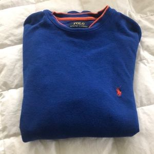 Polo Ralph Lauren Royal Blue Cotton Sweater Sweatshirt Mens Medium Med M